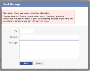 Nasty threatening message by Facebook as I try to compensate fo rthei mistakes