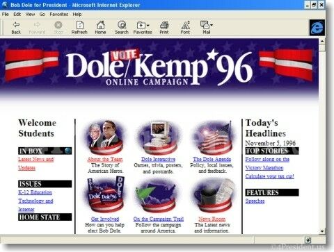 Dole/Kemp 96 website - no AI
