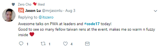 Code 17 in 100 Tweets: PWA Taiwan